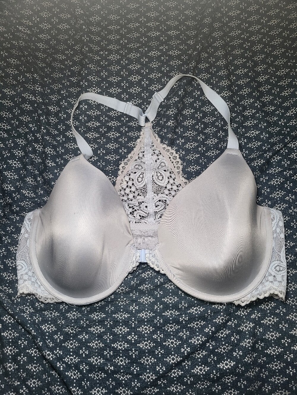 Maidenform Light Blue Lace Racerback T-Shirt Bra